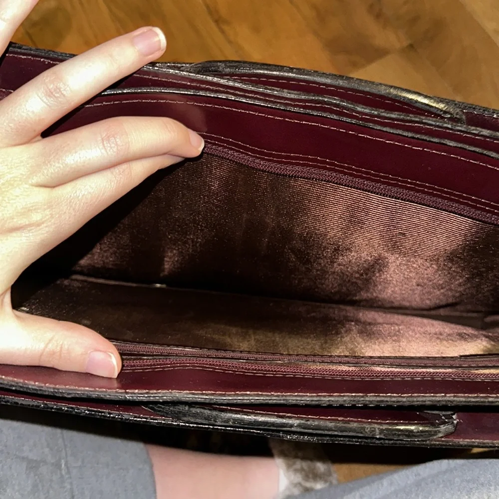 Burgundy leather Brief case